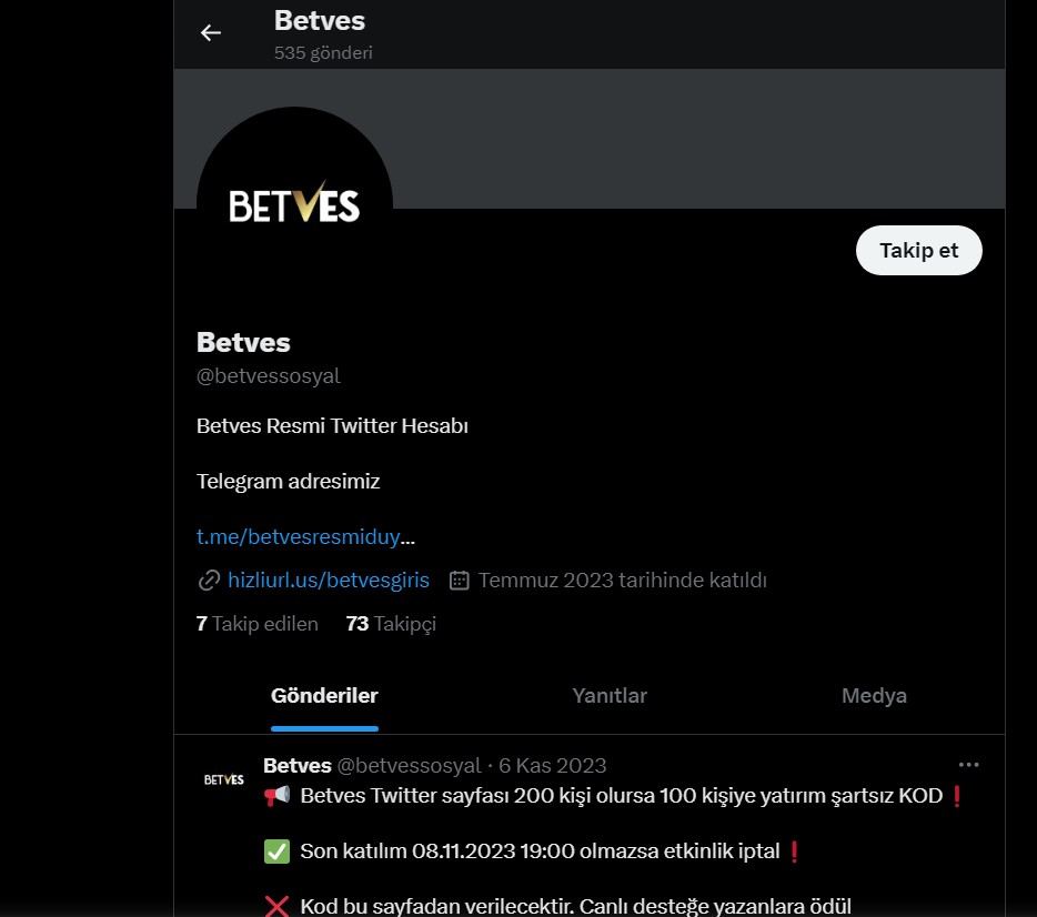 Betves Twitter